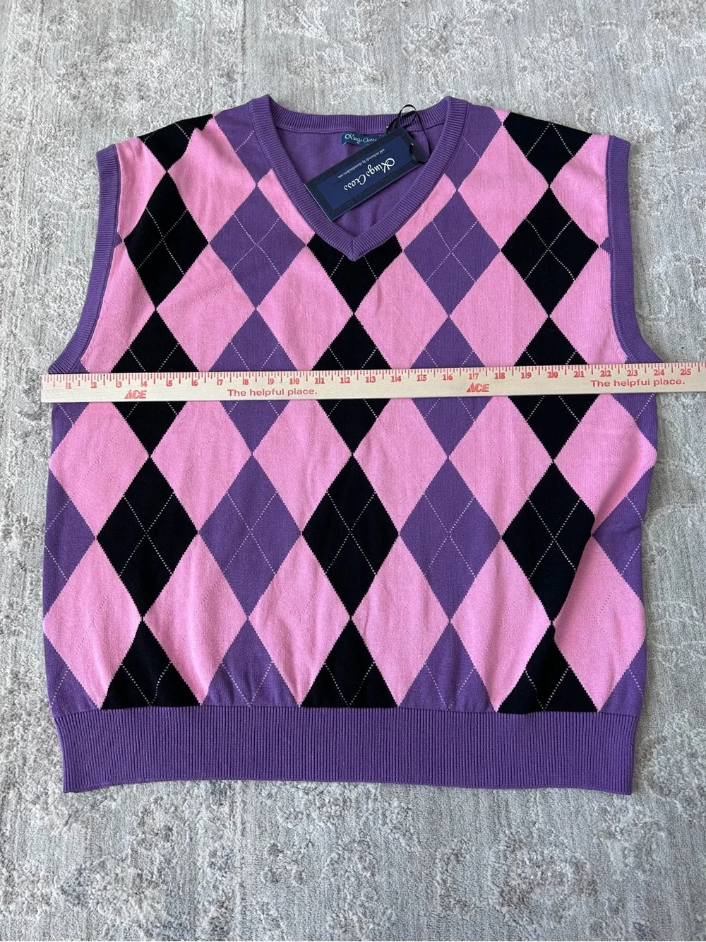 NWT Women’s Golf 10 Pleated Knickers Pants Trousers Match Argyle Vest Set XL